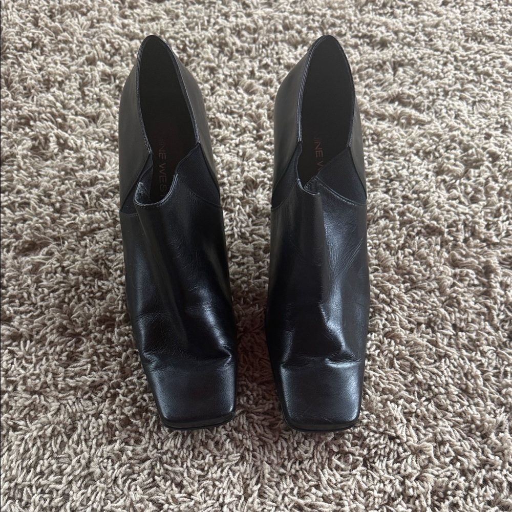 Nine West Sleek Black Ankle Booties